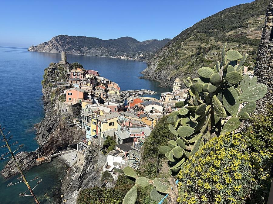 Vernazza from the Corniglia trail, Cinque Terre, Italy, April