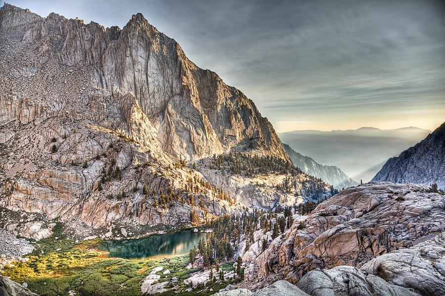 Sunrise over mirror lake mt. whitney wilderness