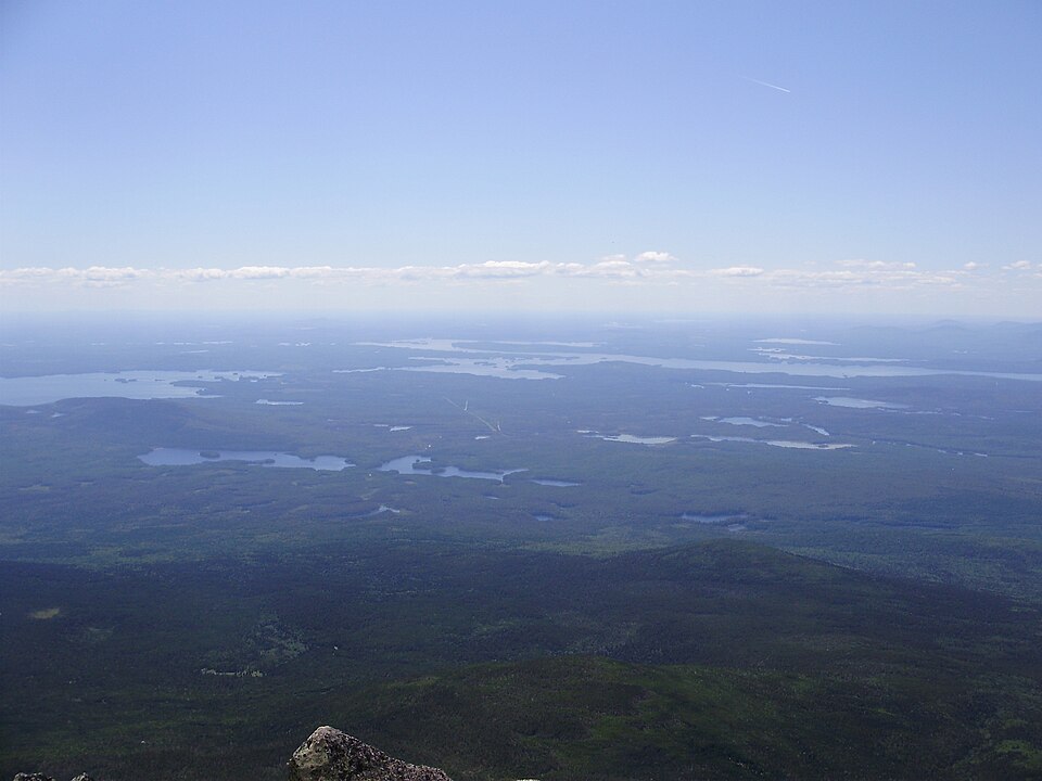 View south from Mount Katahdin's South Peak in Baxter State Park, Piscataquis County, Maine