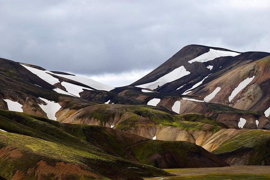 Rural mountains with snow